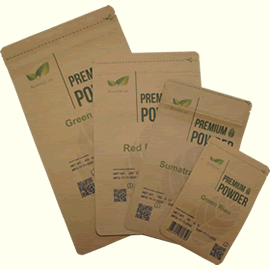 Product packaging Super Green kratom capsules